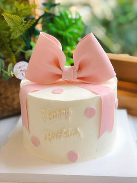 翻糖蝴蝶结奶油蛋糕 下单前请仔细阅读商品详情