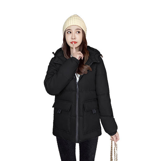 2022新款宽松显瘦中长款洋气羽绒棉连帽棉衣  TR-XX2298 商品图4