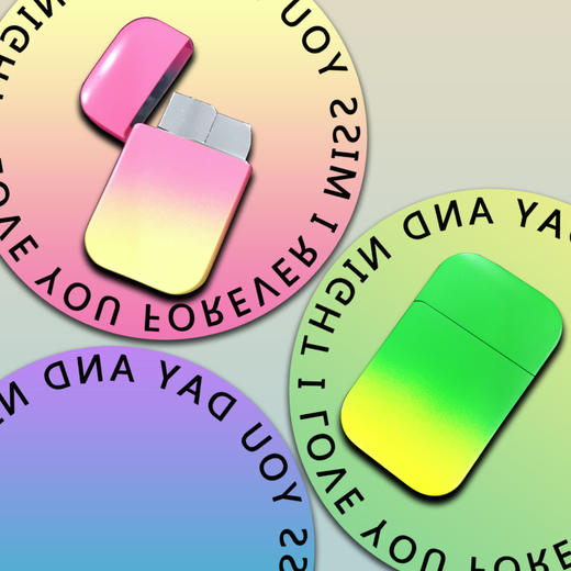 高颜值粉色火焰充气打火机防风金属渐变ins网红定制送男朋友礼物 商品图2