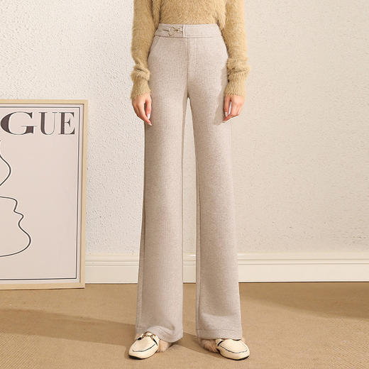 2022秋冬新款韩版高腰宽松显瘦减龄休闲筒喇裤 AL-KPHWM60583 商品图0