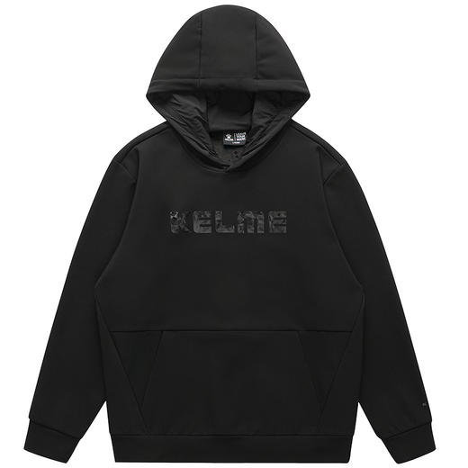 卡尔美休闲连帽卫衣秋冬新款男宽松纯色针织套头衫加绒加厚 商品图2