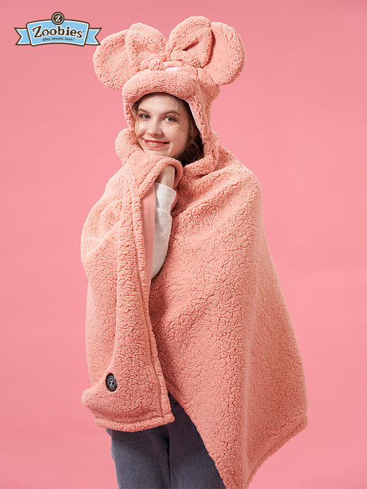 zoobies 迪士尼香味草莓熊可穿式羊羔绒披风 商品图4