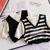 日韩童装男童秋季假两件条纹T恤2021新款儿童宝宝长袖打底衫卫衣 商品缩略图0