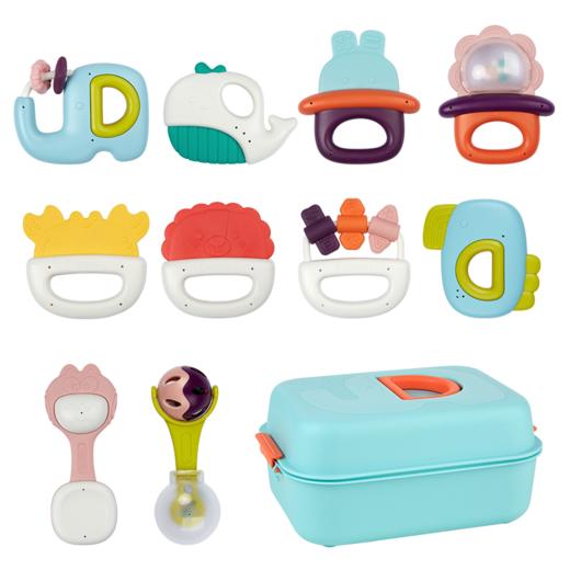 贝恩施摇铃婴儿玩具益智早教新生儿可啃咬牙胶宝宝0-3-6个月1岁一 商品图1