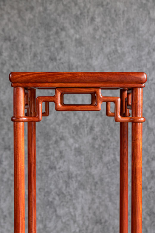 红桥红  家具严选  缅甸花梨（大果紫檀）【90木面/石面  颐和园圆腿 花架】 商品图4