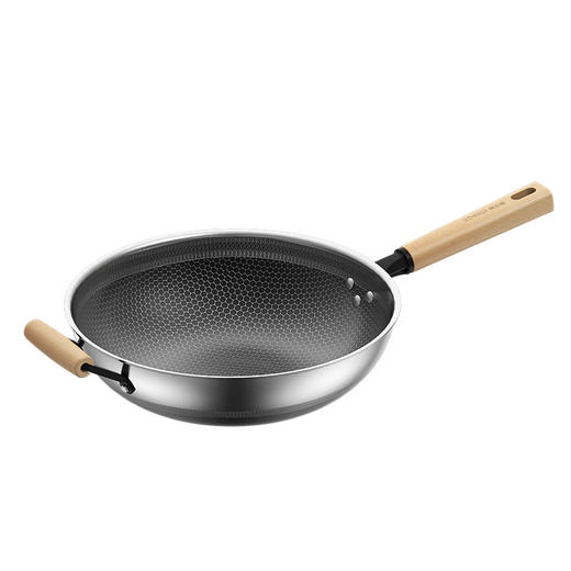 康巴赫炒锅木语系列不锈钢不粘锅 商品图4
