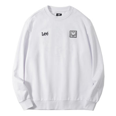 秋冬新款Lee男士圆领套头卫衣黑白两色刺绣潮流 商品图1