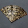 独角鹿西洋古董1900年代中国出品黑漆扇面折扇 商品缩略图0