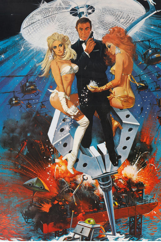 独角鹿西洋古董Robert McGinnis经典英国电影007之金刚钻原版海报 商品图2