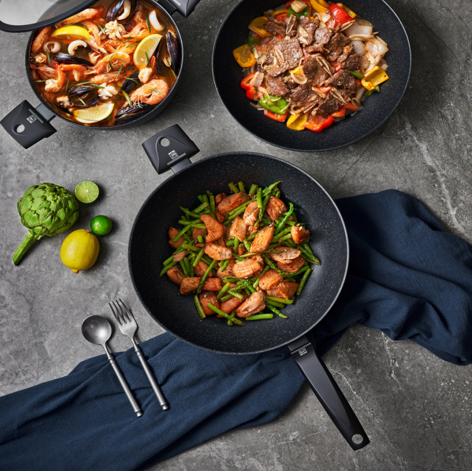 意大利进口ALLUFLON黑曜石不粘炒锅32cm 商品图5