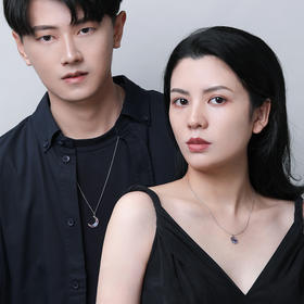 天生一对，圆满项链，“幸好与你在千万人群中相遇”，可字母定制