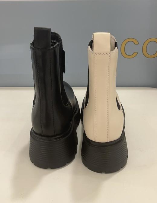 2楼康莉COMELY女鞋2022冬季新款烟筒靴厚底增高松紧口时尚切尔西短靴 商品图4