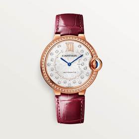 卡地亚 Cartier Ballon Bleu de Cartier 蓝气球腕表 33毫米 18K玫瑰金 自动上链 WJBB0081
