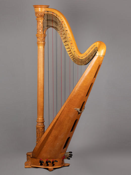 独角鹿西洋古董Lyon&Healy Style 17系列精雕花叶纹46弦枫木竖琴 商品图1