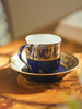 独角鹿西洋古董塞弗尔瓷器古希腊风棕榈描金帝王蓝釉咖啡杯碟套装 商品缩略图1