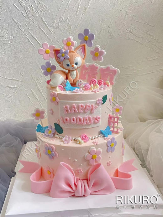 【玲娜贝尔B】翻糖鲜果奶油蛋糕 商品图1