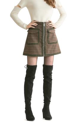 d'zzit 复古格纹小A裙 311