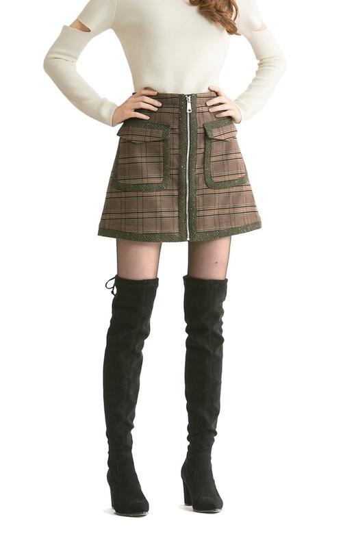 d'zzit 复古格纹小A裙 311 商品图0