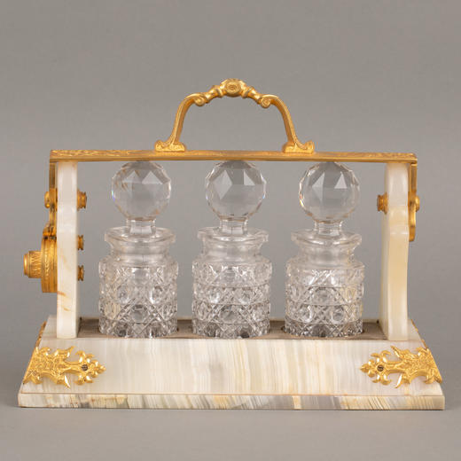 独角鹿西洋古董英国水晶酒瓶镀金青铜玛瑙上锁透明酒柜酒具套装 商品图1