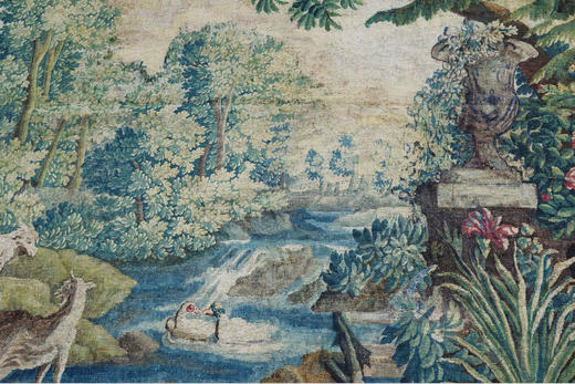 独角鹿西洋古董家居装饰布艺背景墙欧式羊毛挂毯法国织造工坊出品 商品图1