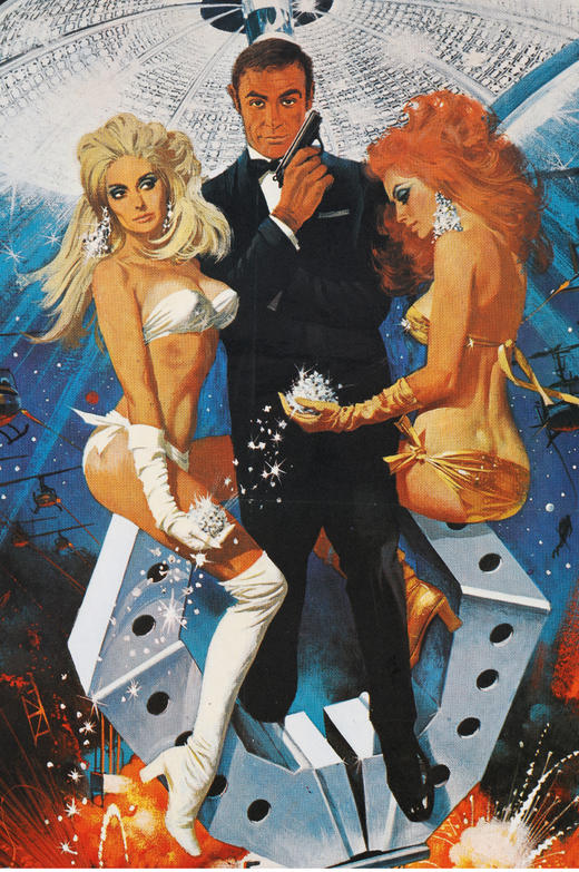 独角鹿西洋古董Robert McGinnis经典英国电影007之金刚钻原版海报 商品图3