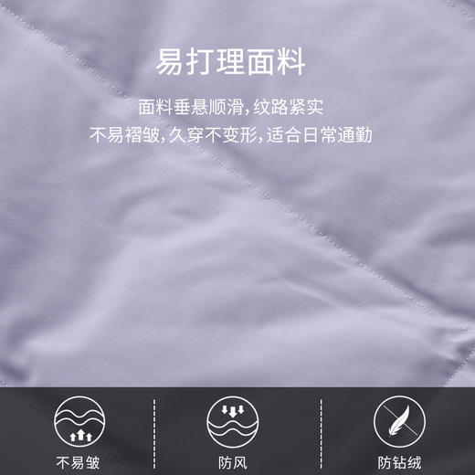 玳莎连帽羽绒服女士纯色简约百搭通勤秋冬中长款鸭绒外套 CD41307 商品图3