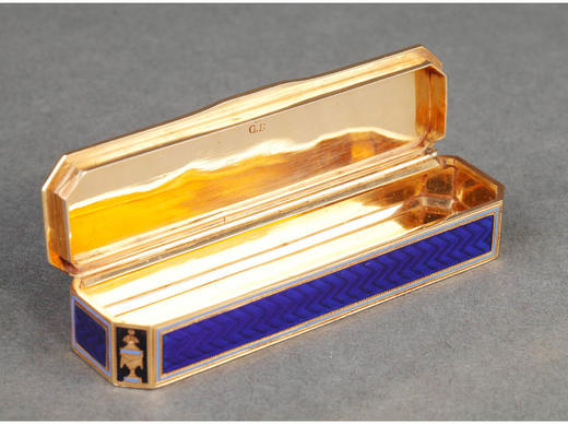 独角鹿西洋古董珍宝盒首饰盒18K金镶天然珍珠彩色珐琅手绘细密画 商品图2