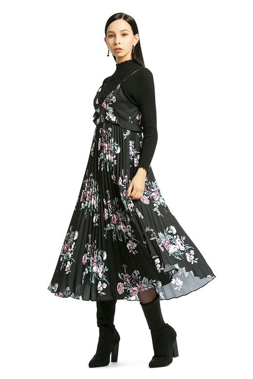 MAXRIENY玛克茜妮 雪纺碎花吊带连衣裙 45 商品图3