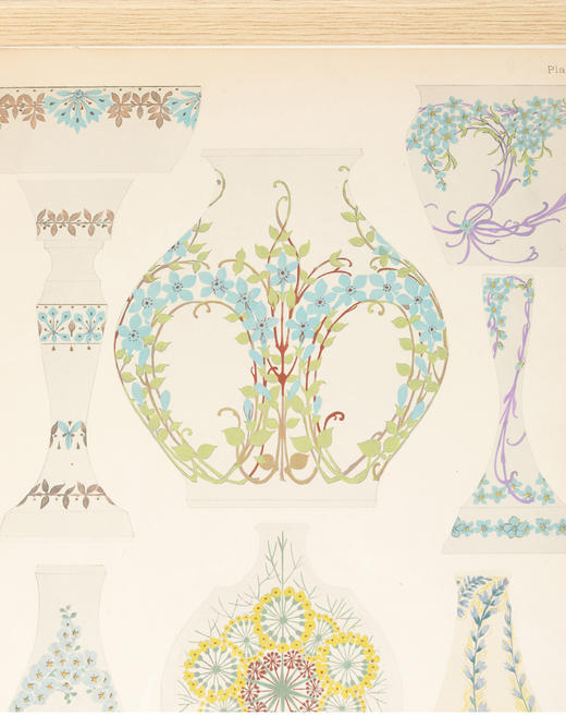 独角鹿西洋古董法国塞弗尔瓷窑出版彩色凹版印刷装饰艺术画稿 商品图2