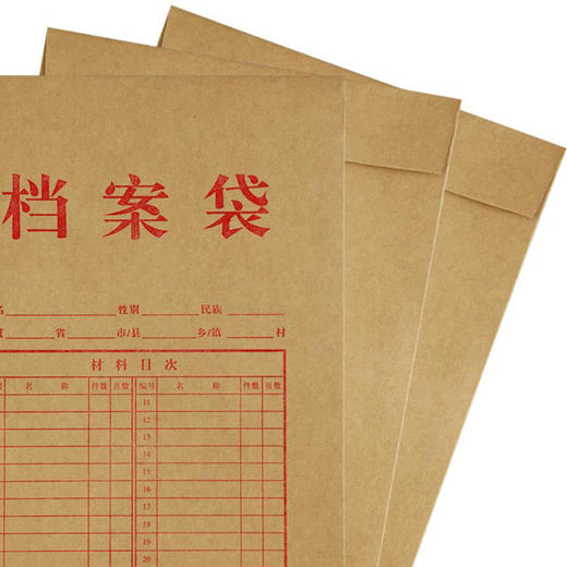 齐心 AP-123 本色国产牛皮纸 档案袋A A4 竖式 50个/套 商品图4