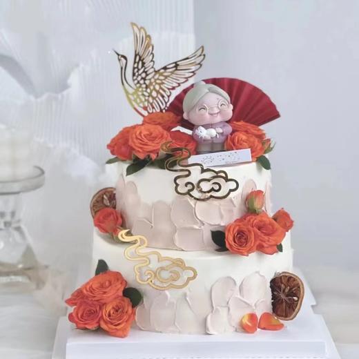 双层祝寿鲜花蛋糕（百分百进口动物奶油） 商品图0