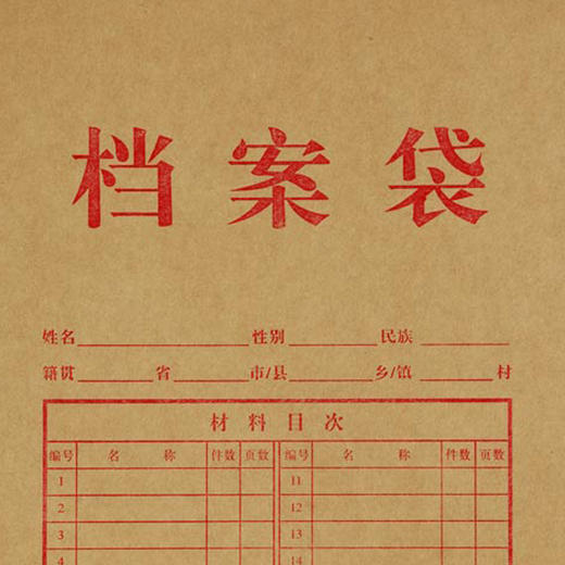 齐心 AP-123 本色国产牛皮纸 档案袋A A4 竖式 50个/套 商品图2