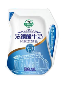 【亚欧超市】庄园浓缩酸牛奶180g/袋
