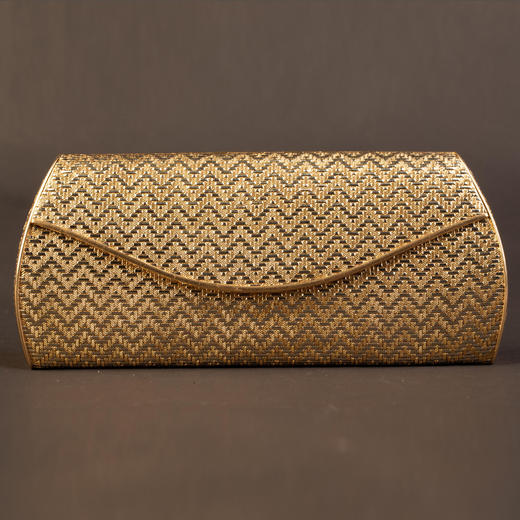 独角鹿西洋古董意大利出品18K黄金编织晚宴包 商品图1