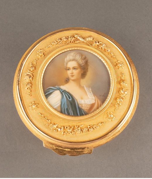 独角鹿西洋古董铜鎏金镶嵌细密画切割水晶珠宝盒糖果盒珍宝首饰盒 商品图4