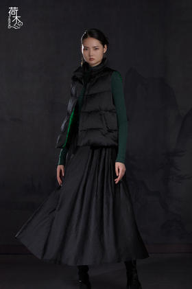 荷木HEMU汀寒·压褶半裙