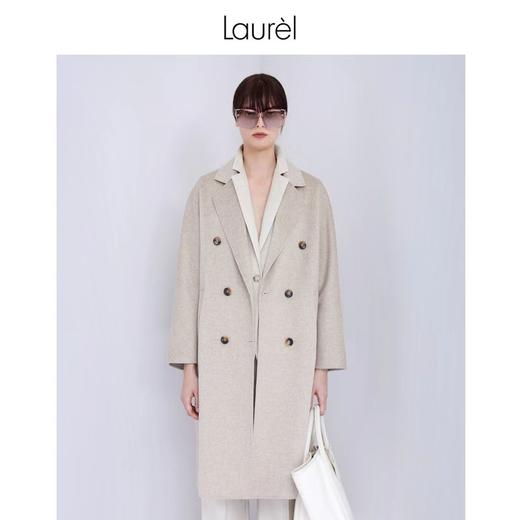 Laurel劳芮 【羊毛羊绒蚕丝混纺】双排扣毛呢大衣LWL334D03600 商品图1