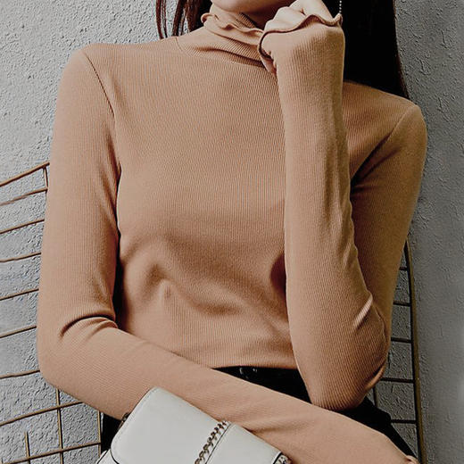 「桑蚕丝自发热」桑蚕丝发热木耳边打底衫 修身显瘦 亲肤舒适 螺纹编制 高密暖绒 抗寒保暖 高弹力不挑人 商品图2