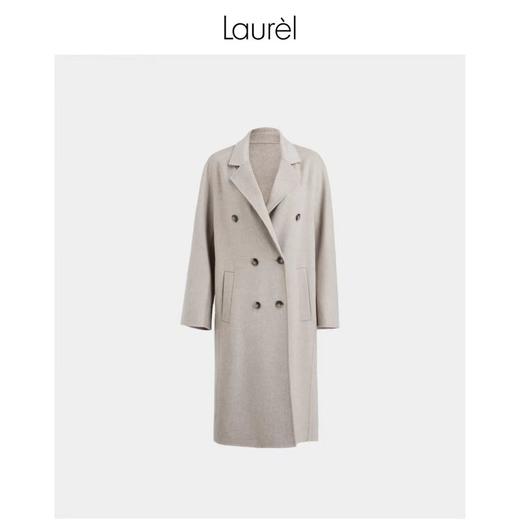 Laurel劳芮 【羊毛羊绒蚕丝混纺】双排扣毛呢大衣LWL334D03600 商品图2