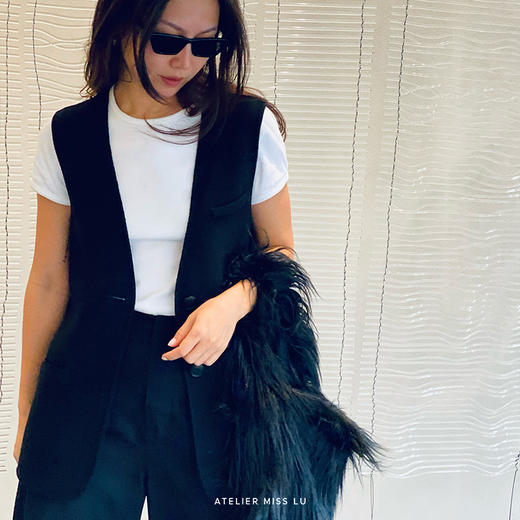 长毛环保皮草腋下包/22ZB18 商品图3