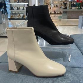 2楼康莉COMELY女鞋2022冬季新款法式粗跟时尚短靴