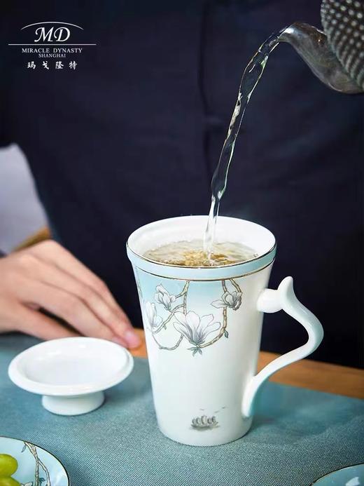 【春上新】10楼玛戈隆特进博玉兰花开浦东三件套滤茶杯1#【旅行】吊牌价768元活动价648元 商品图1