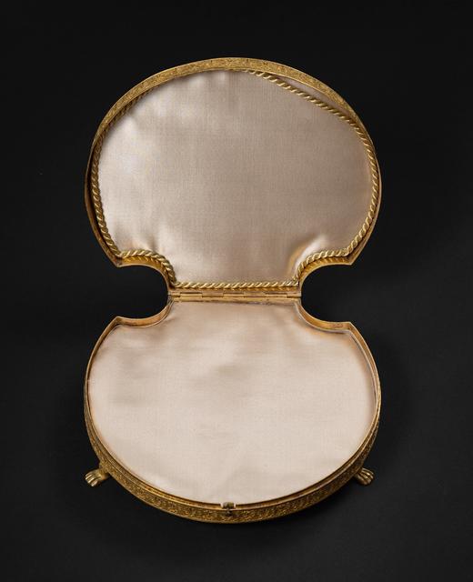 独角鹿西洋古董法国古典花叶主题母贝铜鎏金雕饰贝壳造型首饰盒 商品图2