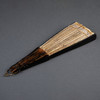 独角鹿西洋古董1804-1815年代法国扇骨装饰金属亮片绢布扇面折扇 商品缩略图4