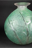 独角鹿西洋古董摆件法国LALIQUE莱俪MILAN叶纹款绿色欧泊水晶花瓶 商品缩略图1