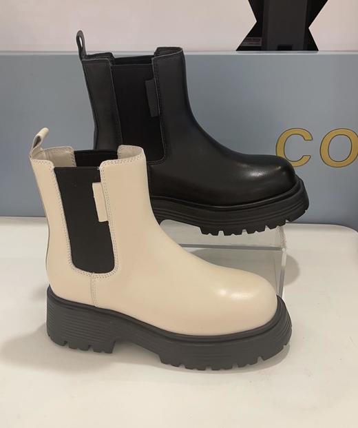 2楼康莉COMELY女鞋2022冬季新款烟筒靴厚底增高松紧口时尚切尔西短靴 商品图0