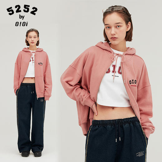 501#[5252byo!oi]2022春季新款oioi圆领字母套头卫衣韩版潮男女情侣同款 商品图1