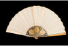 独角鹿西洋古董duvelleroy蜻蜓与鸢尾花手绘丝绸扇面牛角扇骨折扇 商品缩略图3