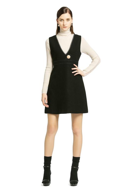 NOIR 黑色v字领连衣裙 67 商品图1