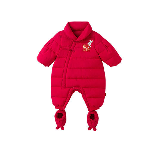 【商场同款】英氏宝宝连体羽绒服冬季款婴儿哈衣爬服冬款超韧绒 商品图4